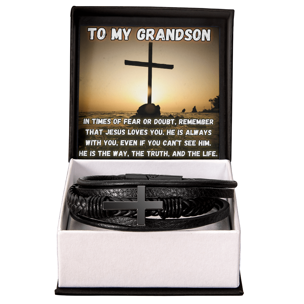 To My Gandson Cross Bracelet – Grandkids are Wonderful