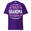 I'm that Crazy GRANDMA - Unisex classic tee — Purple — front view