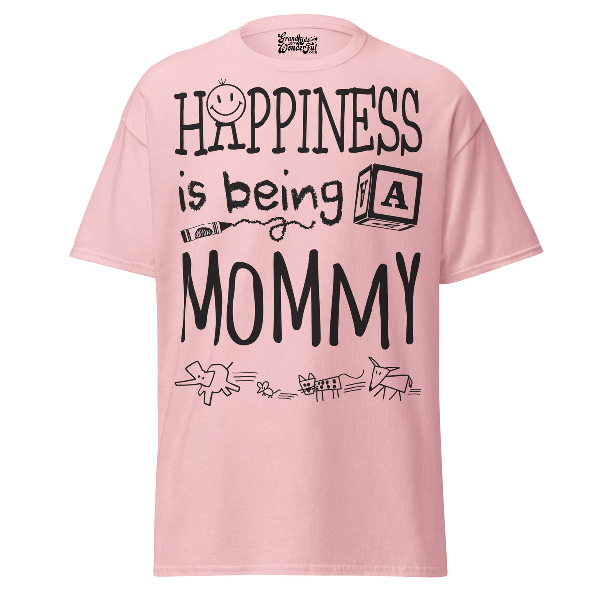 Happiness is Being a Mommy - Unisex classic tee — Light Pink — front view