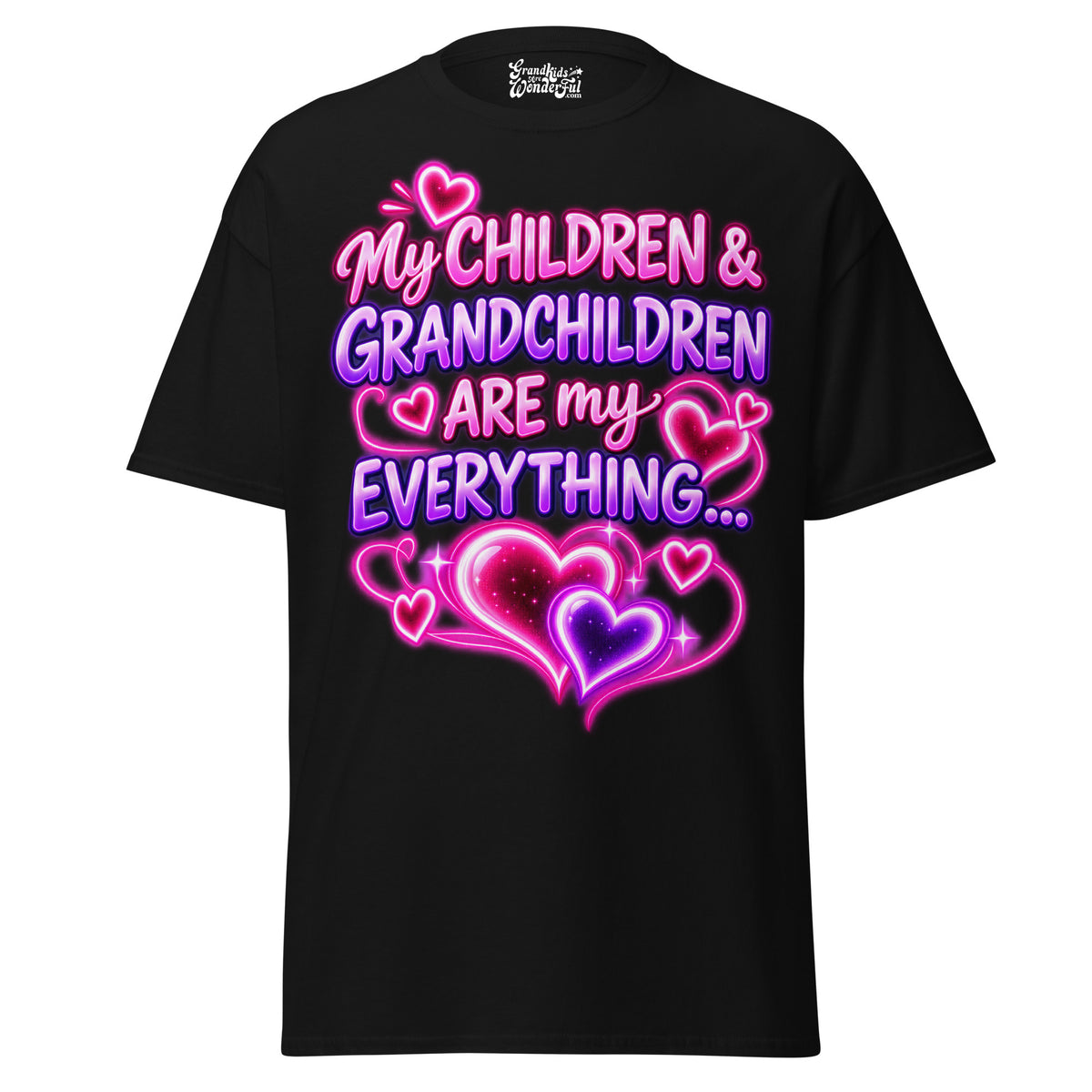 My Children & Grandchildren are my Everything - Unisex classic tee — Black — front view
