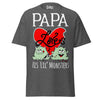 Papa Loves His Lil Monsters - Unisex classic tee — Dark Heather — front view