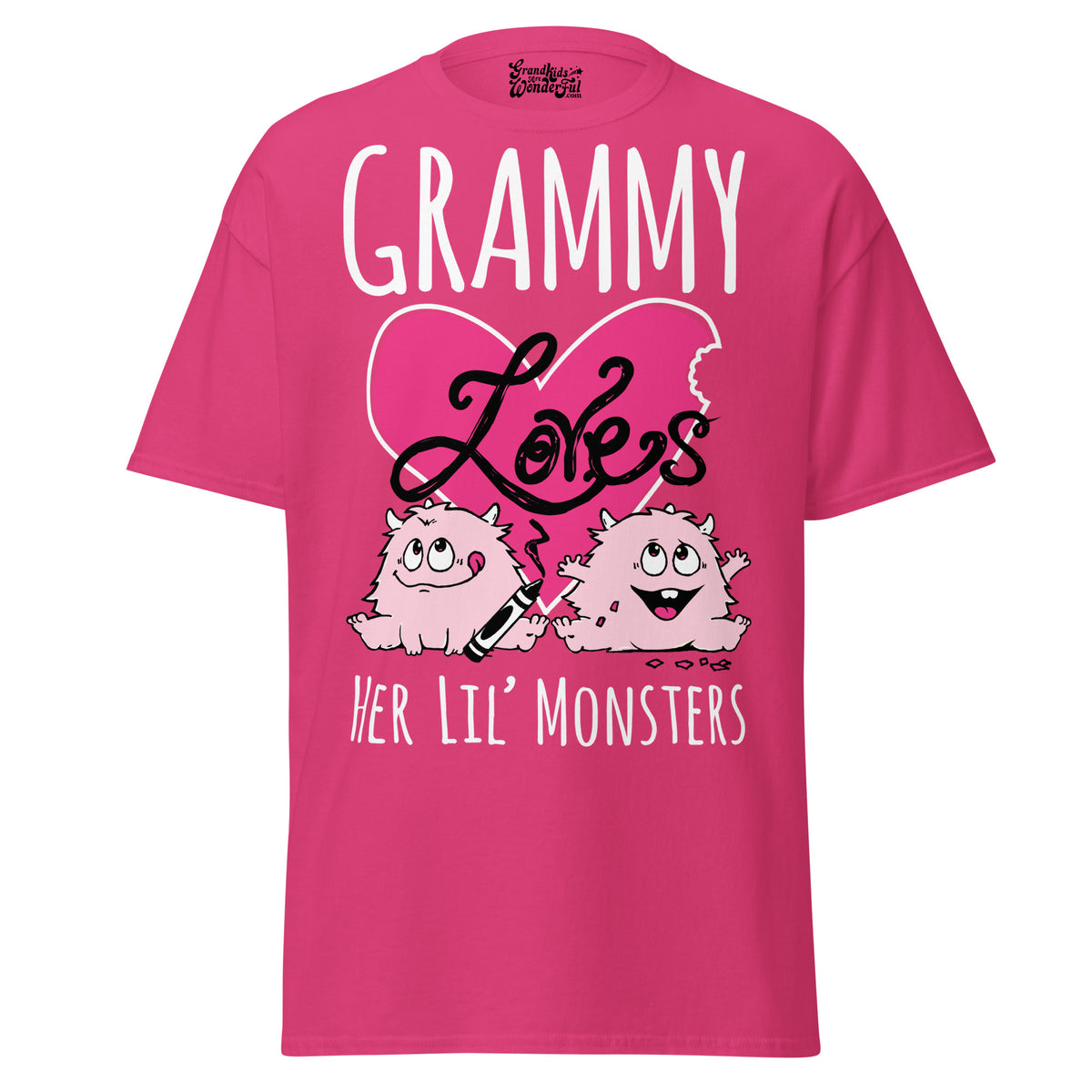 Grammy Loves Her Lil Monsters - Unisex classic tee — Heliconia — front view