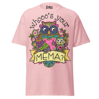 Whooo's Your MEMA? - Unisex classic tee — Light Pink — front view