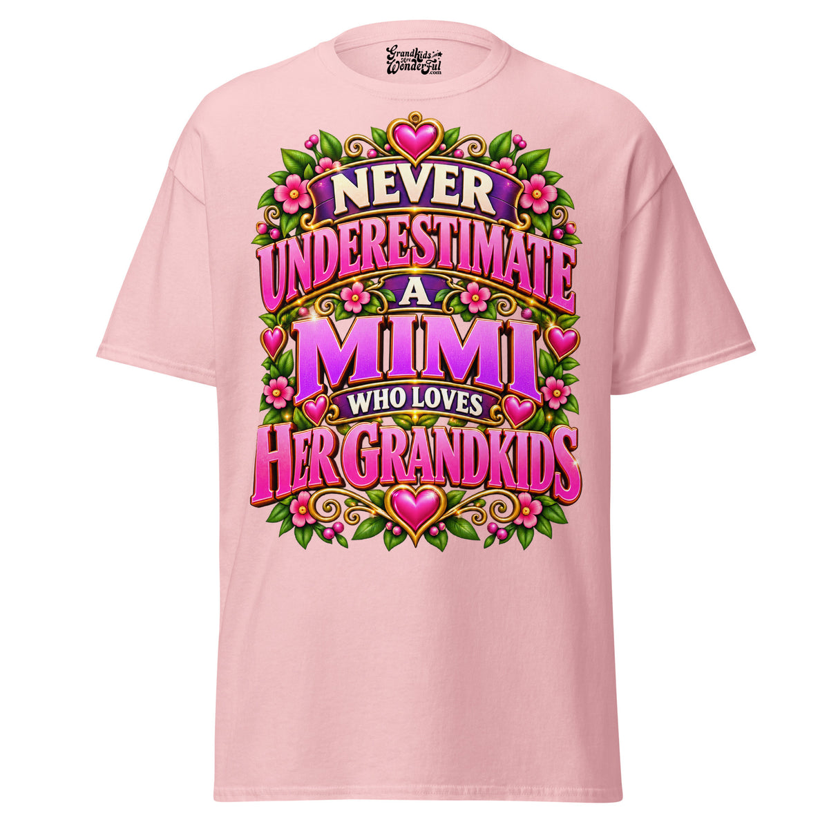 Never Underestimate Mimi - Unisex classic tee — Light Pink — front view