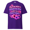 My Children & Grandchildren are my Everything - Unisex classic tee — Purple — front view