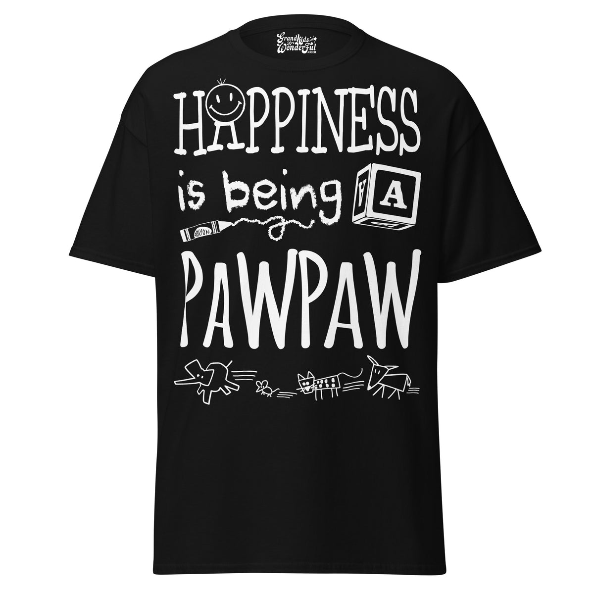 Happiness is Being a Pawpaw - Unisex classic tee — Black — front view