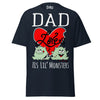 Dad Loves His Lil Monsters - Unisex classic tee — Navy — front view