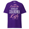 Livin' the GREAT-GRANDMA Life - Unisex classic tee — Purple — front view