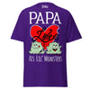 Papa Loves His Lil Monsters - Unisex classic tee — Purple — front view