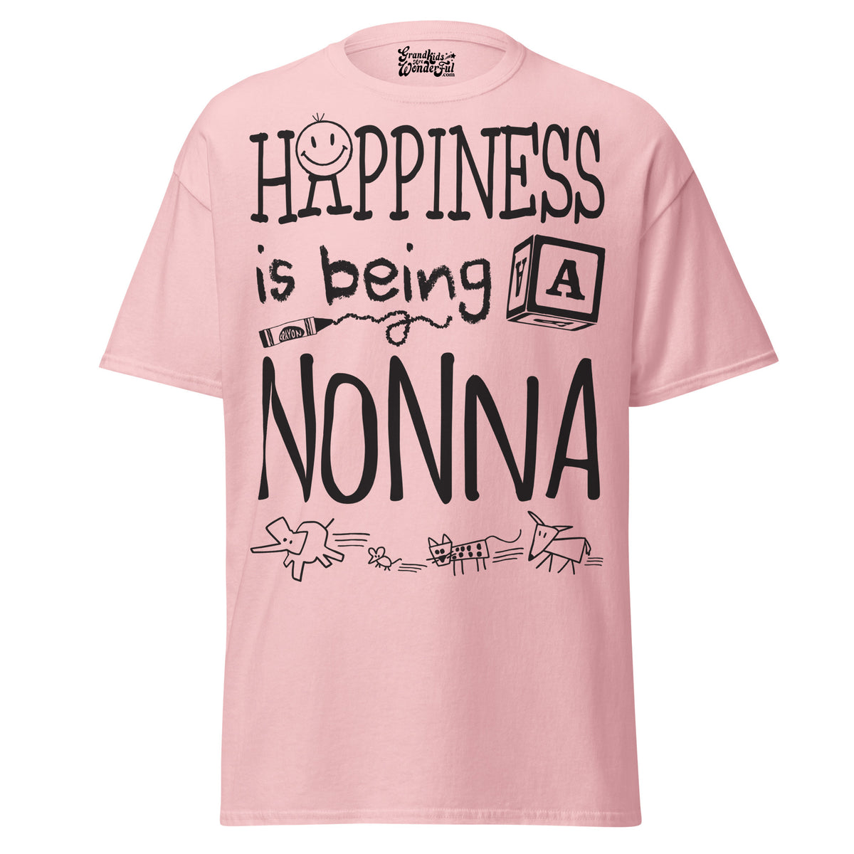 Happiness is Being a Nonna - Unisex classic tee — Light Pink — front view