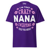 I'm that Crazy NANA - Unisex classic tee — Purple — front view