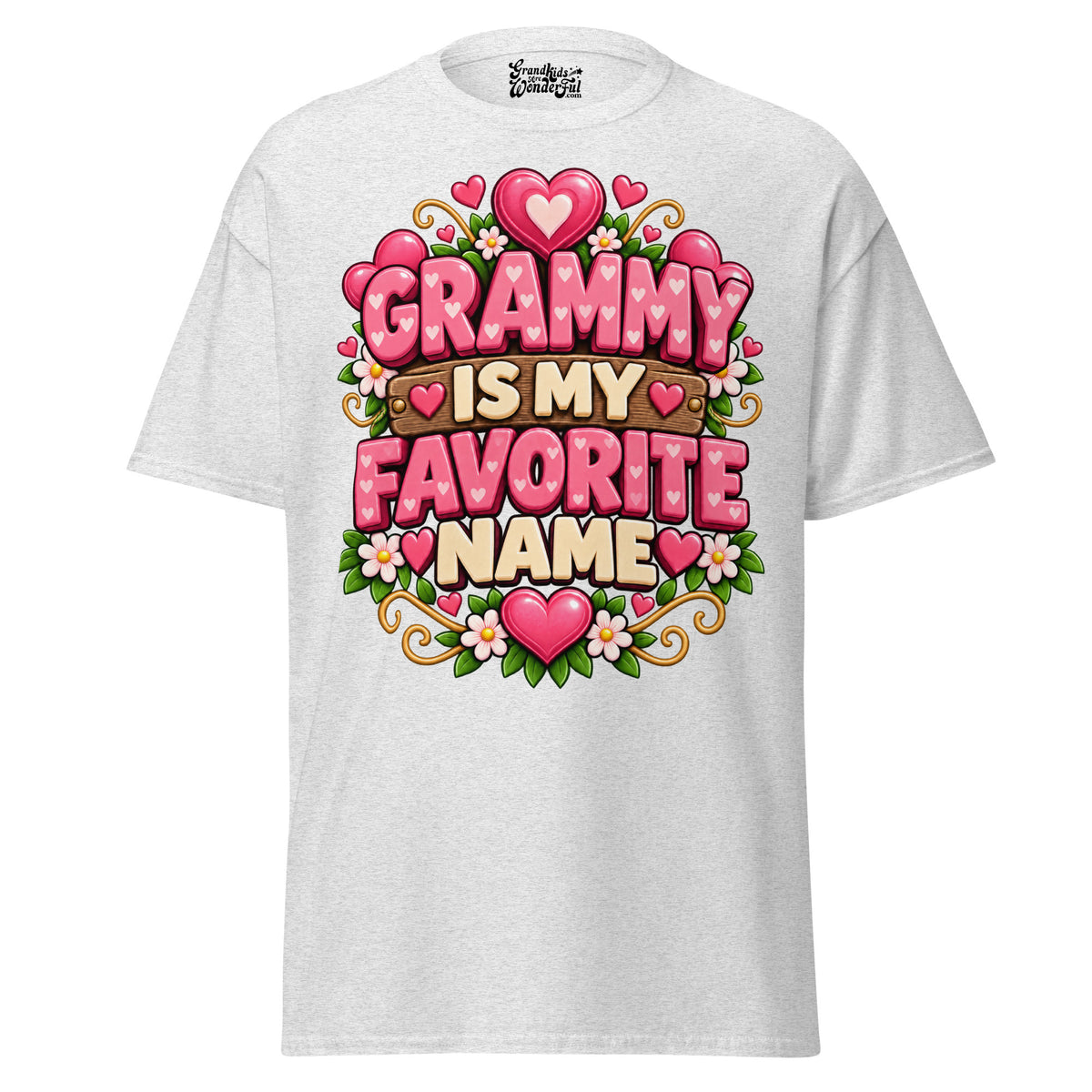 Grammy is My Favorite Name - Unisex classic tee — Ash — front view