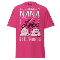 Great Nana Loves Her Lil Monsters - Unisex classic tee — Heliconia — front view