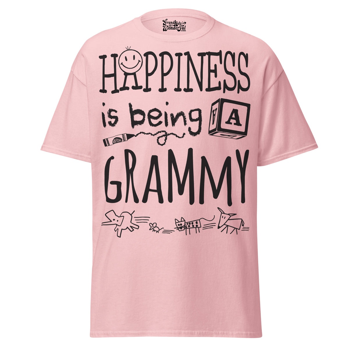 Happiness is Being a Grammy - Unisex classic tee — Light Pink — front view