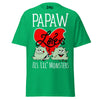 Papaw Loves His Lil Monsters - Unisex classic tee — Irish Green — front view