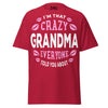 I'm that Crazy GRANDMA - Unisex classic tee — Cardinal — front view