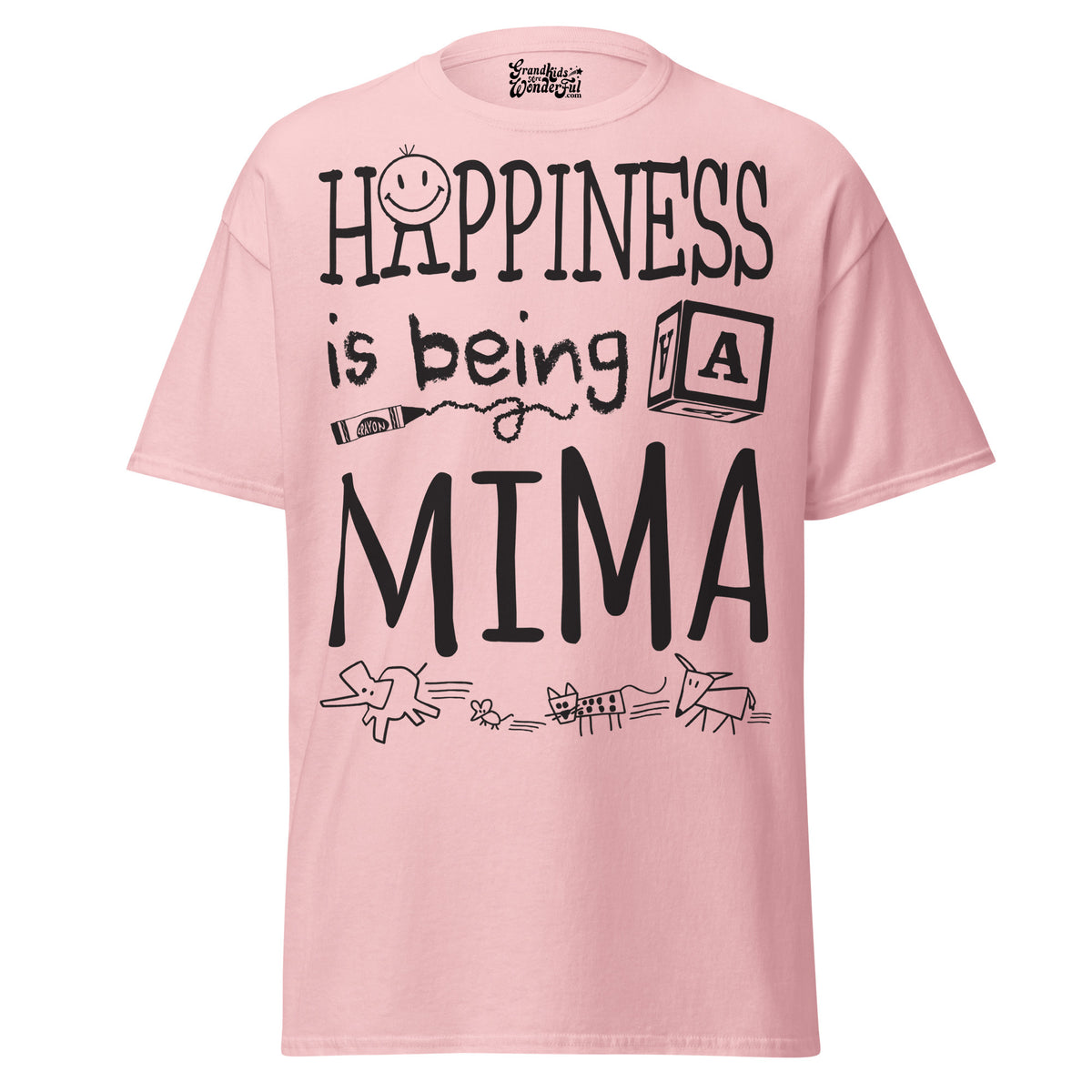 Happiness is Being a Mima - Unisex classic tee — Light Pink — front view