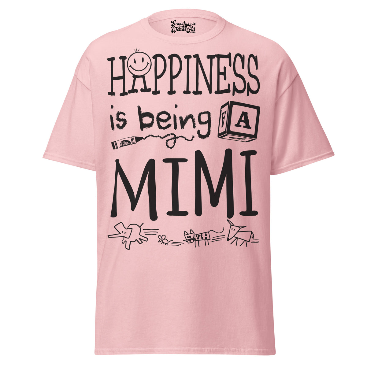 Happiness is Being a Mimi - Unisex classic tee — Light Pink — front view
