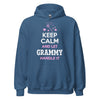 Keep Calm and Let Grammy Handle It - Unisex heavy blend hoodie — Indigo Blue — front view