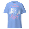 Livin' the ABUELA Life - Unisex classic tee — Carolina Blue — front view