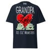 Grandpa Loves His Lil Monsters - Unisex classic tee — Navy — front view