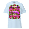 Never Underestimate Grammy - Unisex classic tee — Light Blue — front view