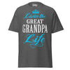 Livin' the GREAT-GRANDPA Life - Unisex classic tee — Dark Heather — front view