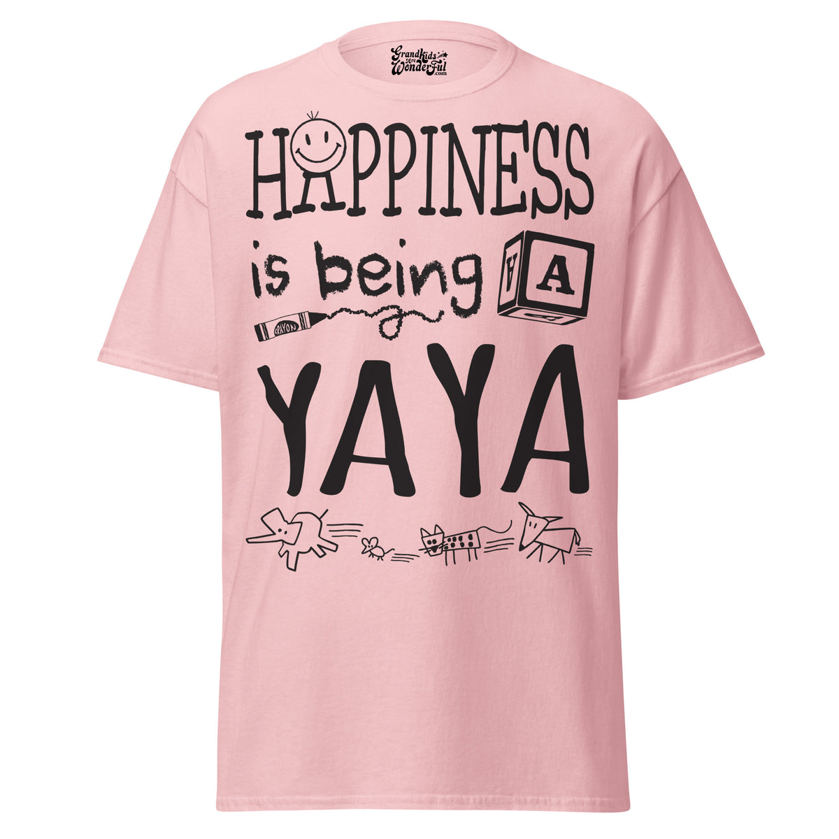 Happiness is Being a Yaya - Unisex classic tee — Light Pink — front view