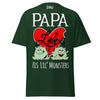 Papa Loves His Lil Monsters - Unisex classic tee — Forest Green — front view