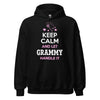 Keep Calm and Let Grammy Handle It - Unisex heavy blend hoodie — Black — front view