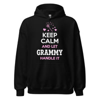 Keep Calm and Let Grammy Handle It - Unisex heavy blend hoodie — Black — front view