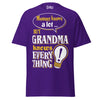 Mommy Knows a Lot But Grandma Knows Everything - Unisex classic tee — Purple — front view