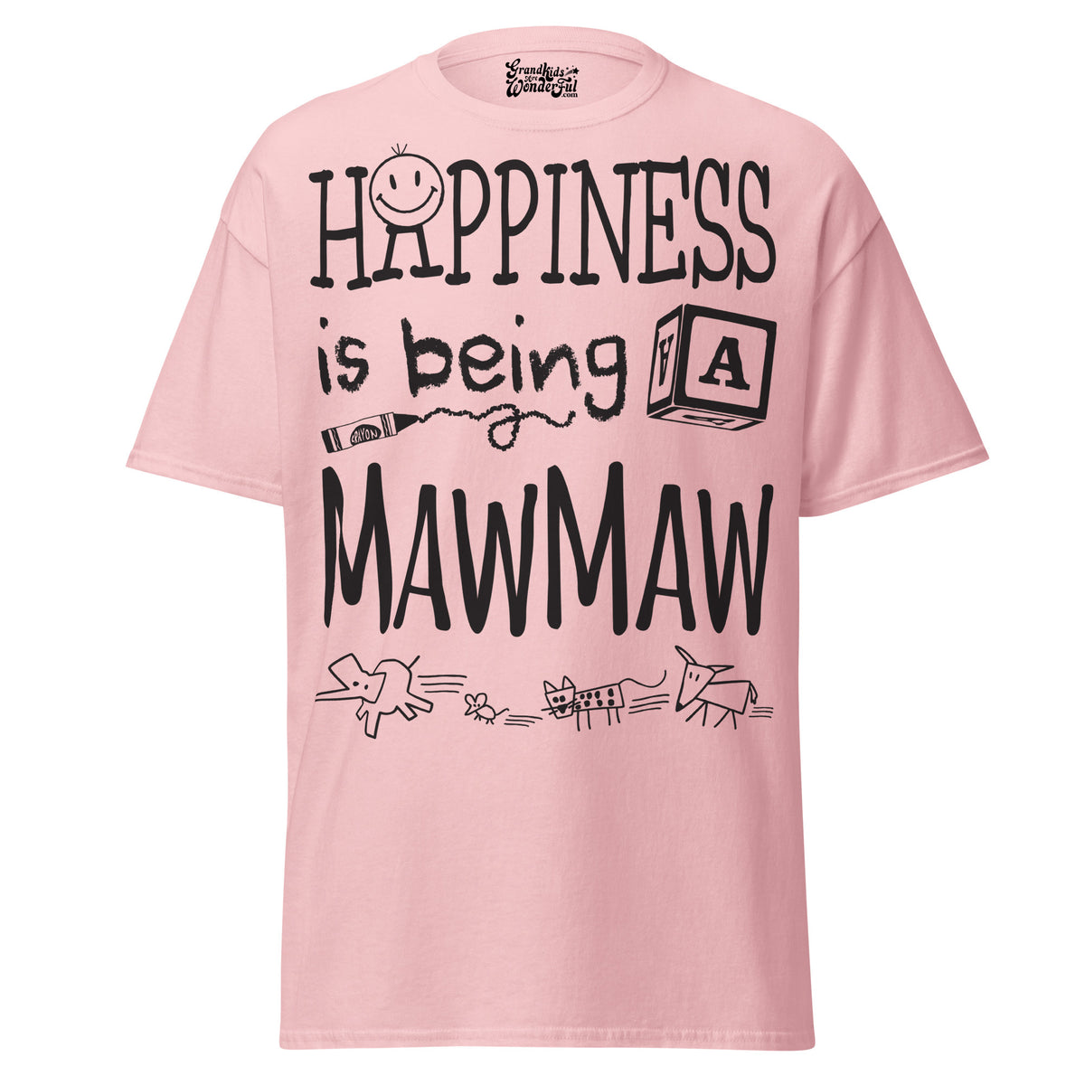 Happiness is Being a Mawmaw - Unisex classic tee — Light Pink — front view