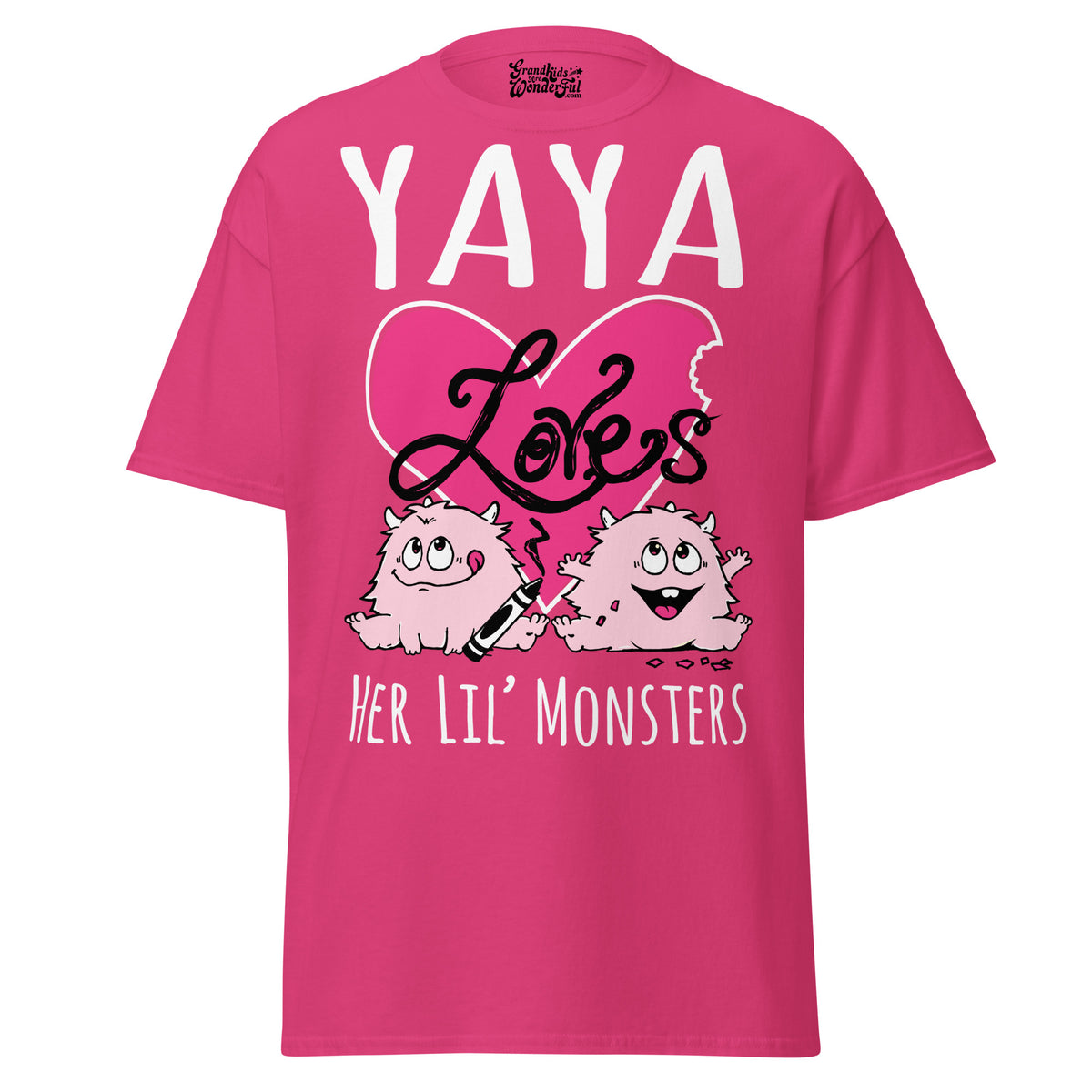 Yaya Loves Her Lil Monsters - Unisex classic tee — Heliconia — front view