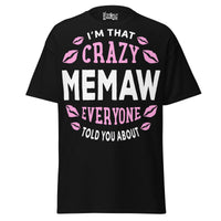 I'm that Crazy MEMAW - Unisex classic tee — Black — front view