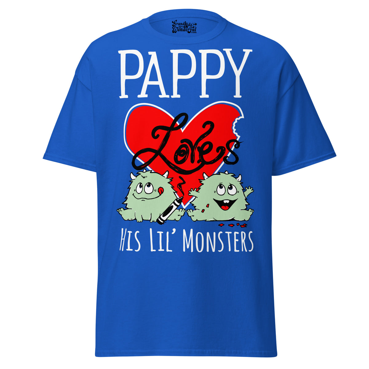 Pappy Loves His Lil Monsters - Unisex classic tee — Royal — front view