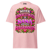 Never Underestimate Nana - Unisex classic tee — Light Pink — front view