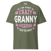 I'm that Crazy GRANNY - Unisex classic tee — Military Green — front view