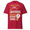 Mommy Knows a Lot But Grandma Knows Everything - Unisex classic tee — Cardinal — front view
