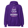 Keep Calm and Let Grammy Handle It - Unisex heavy blend hoodie — Purple — front view