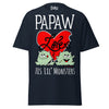 Papaw Loves His Lil Monsters - Unisex classic tee — Navy — front view