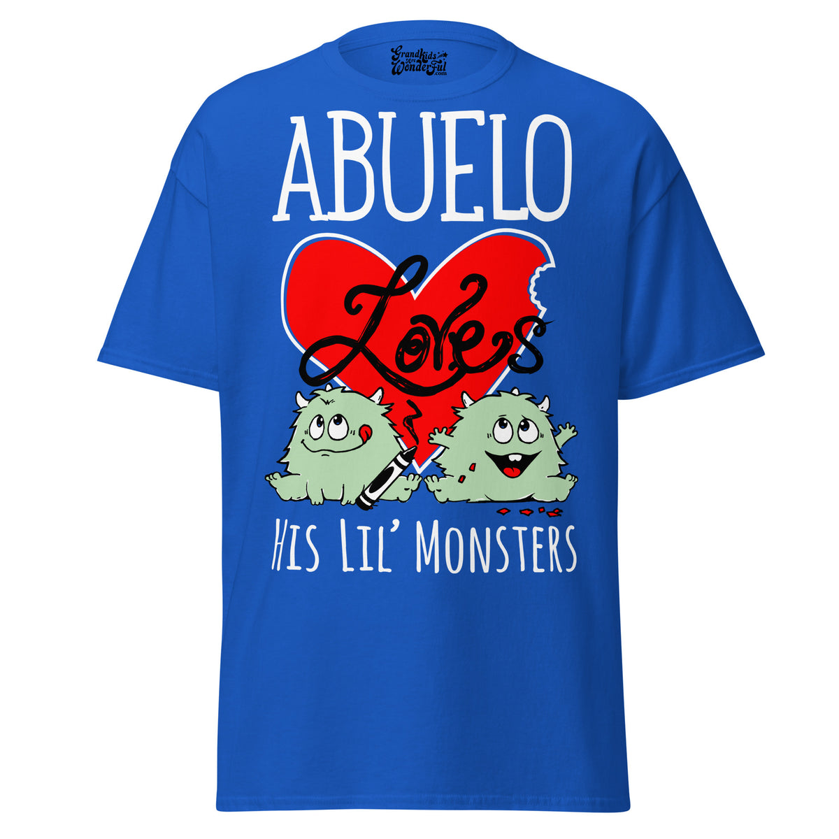 Abuelo Loves His Lil Monsters - Unisex classic tee — Royal — front view