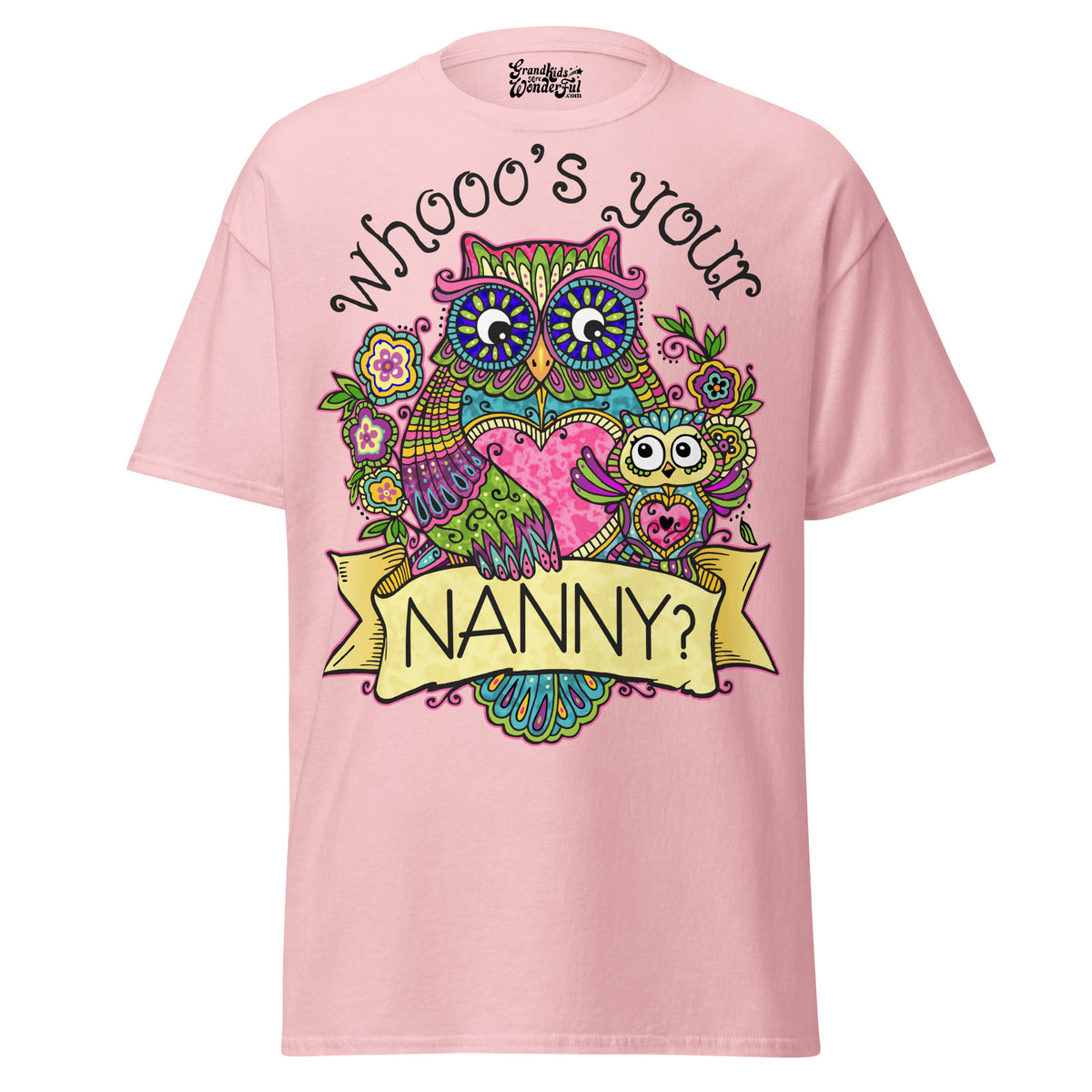 Whooo's Your Nanny? - Unisex classic tee — Light Pink — front view
