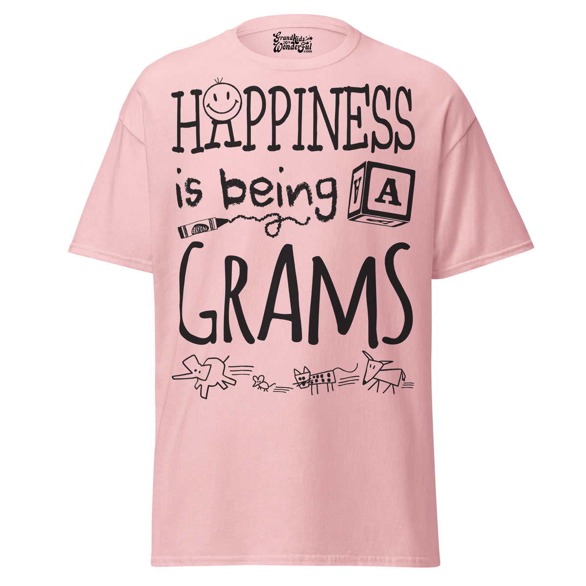 Happiness is Being a Grams - Unisex classic tee — Light Pink — front view