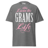 Livin' the GRAMS Life - Unisex classic tee — Graphite Heather — front view