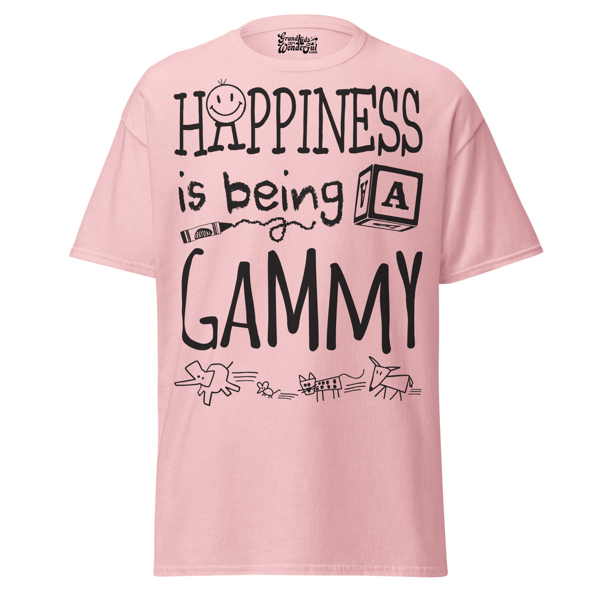Happiness is Being a Gammy - Unisex classic tee — Light Pink — front view