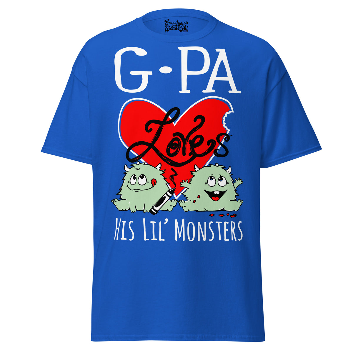 G-Pa Loves His Lil Monsters - Unisex classic tee — Royal — front view