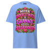 Never Underestimate Granny - Unisex classic tee — Carolina Blue — front view