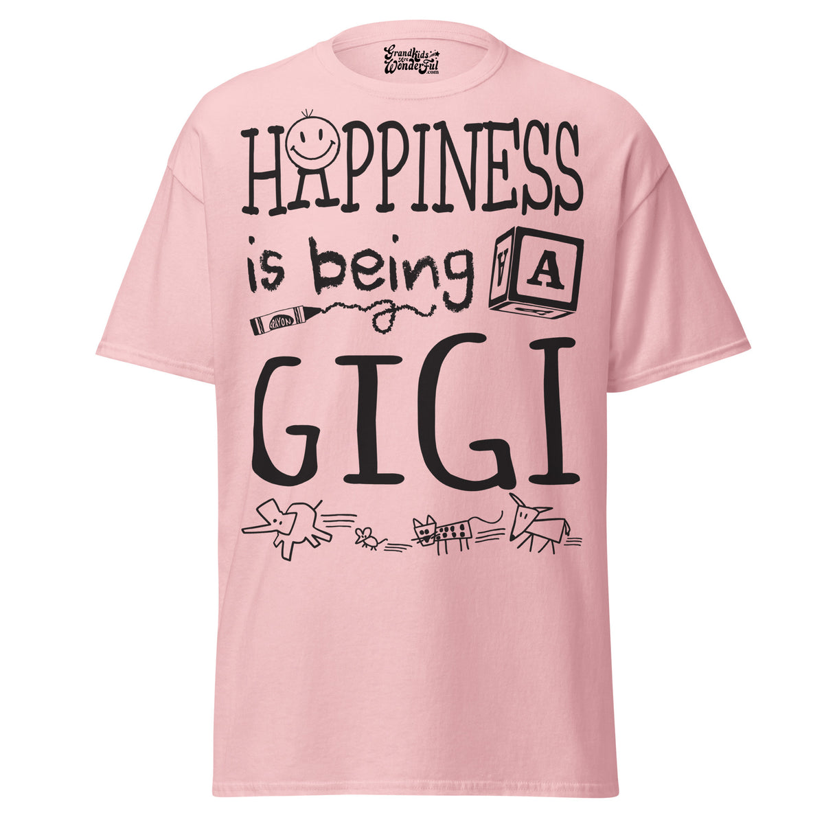 Happiness is Being a Gigi - Unisex classic tee — Light Pink — front view