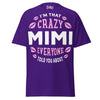 I'm that Crazy MIMI - Unisex classic tee — Purple — front view